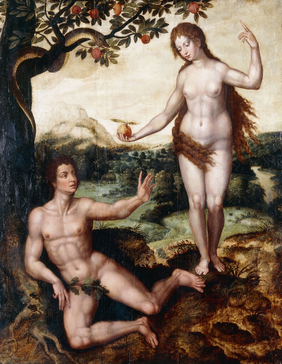 De verleiding door Pieter Coecke van Aelst