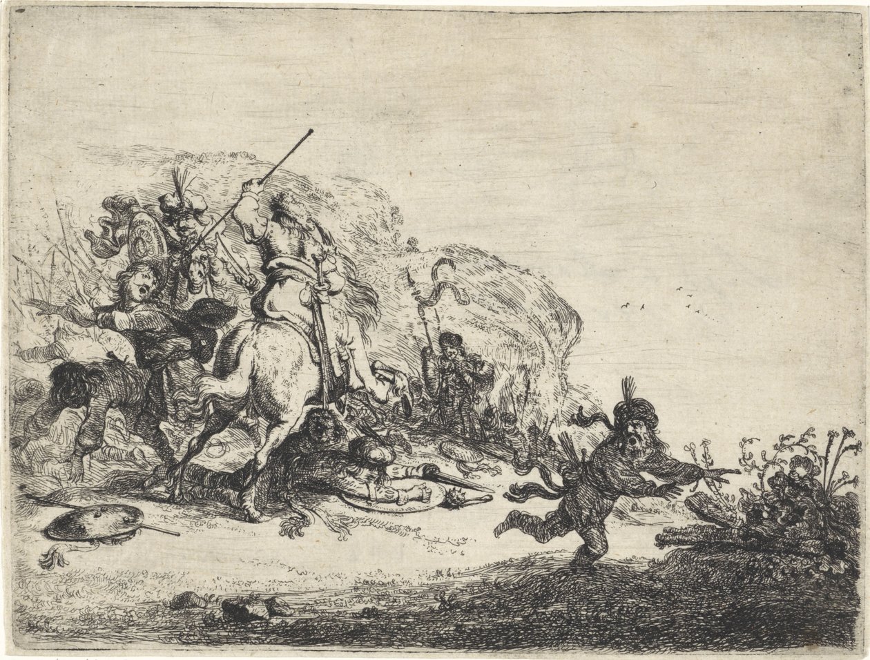 Ruitergevecht door Pieter Cornelisz. Verbeeck
