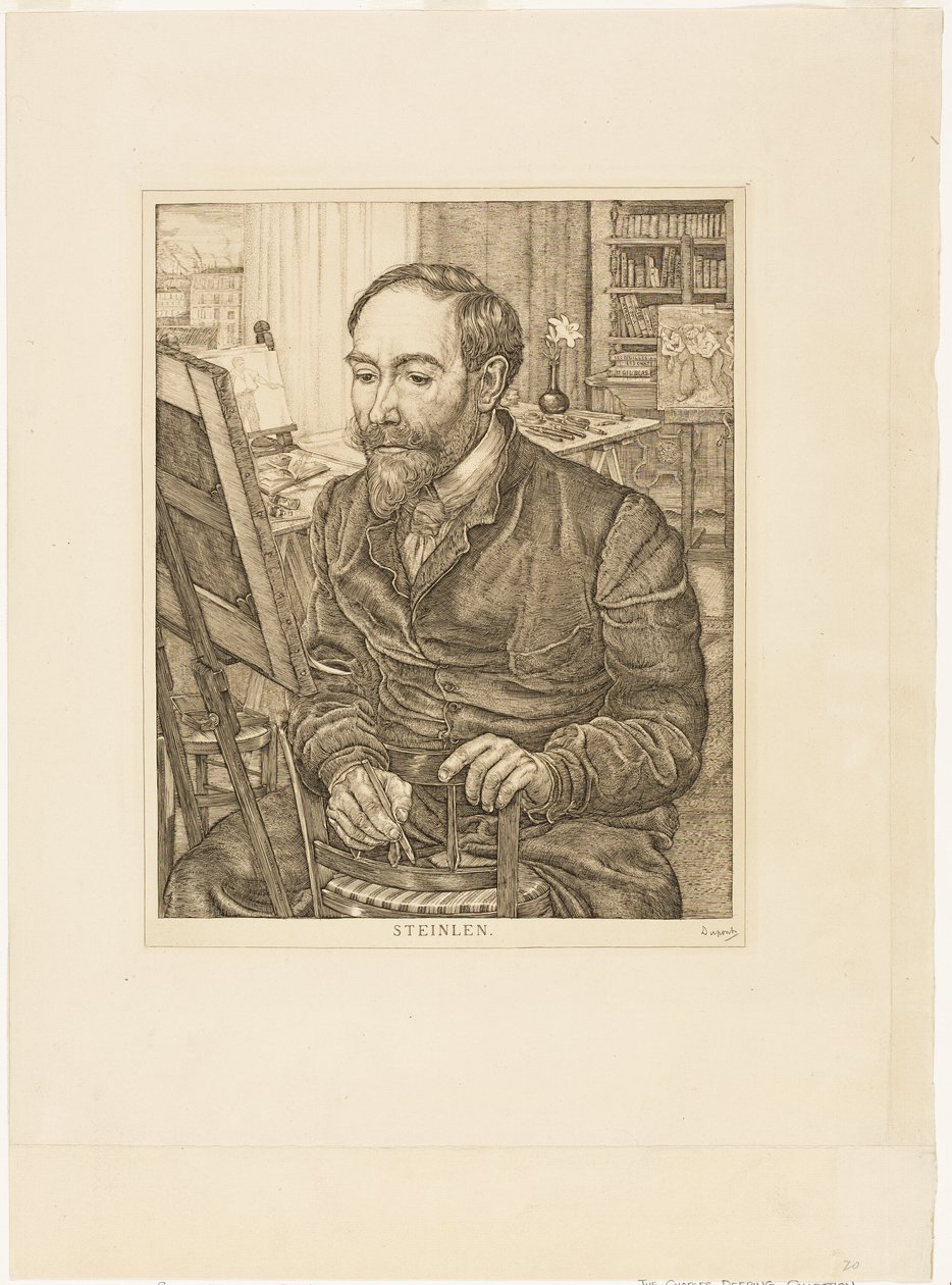 Portret van Théophile Alexandre Steinlen door Pieter Dupont