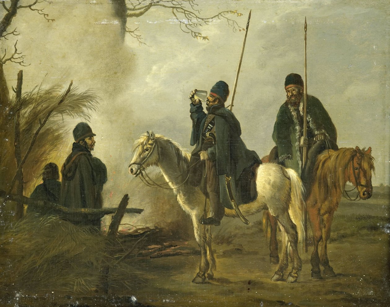 Kozakkenpost in 1813 door Pieter Gerardus van Os