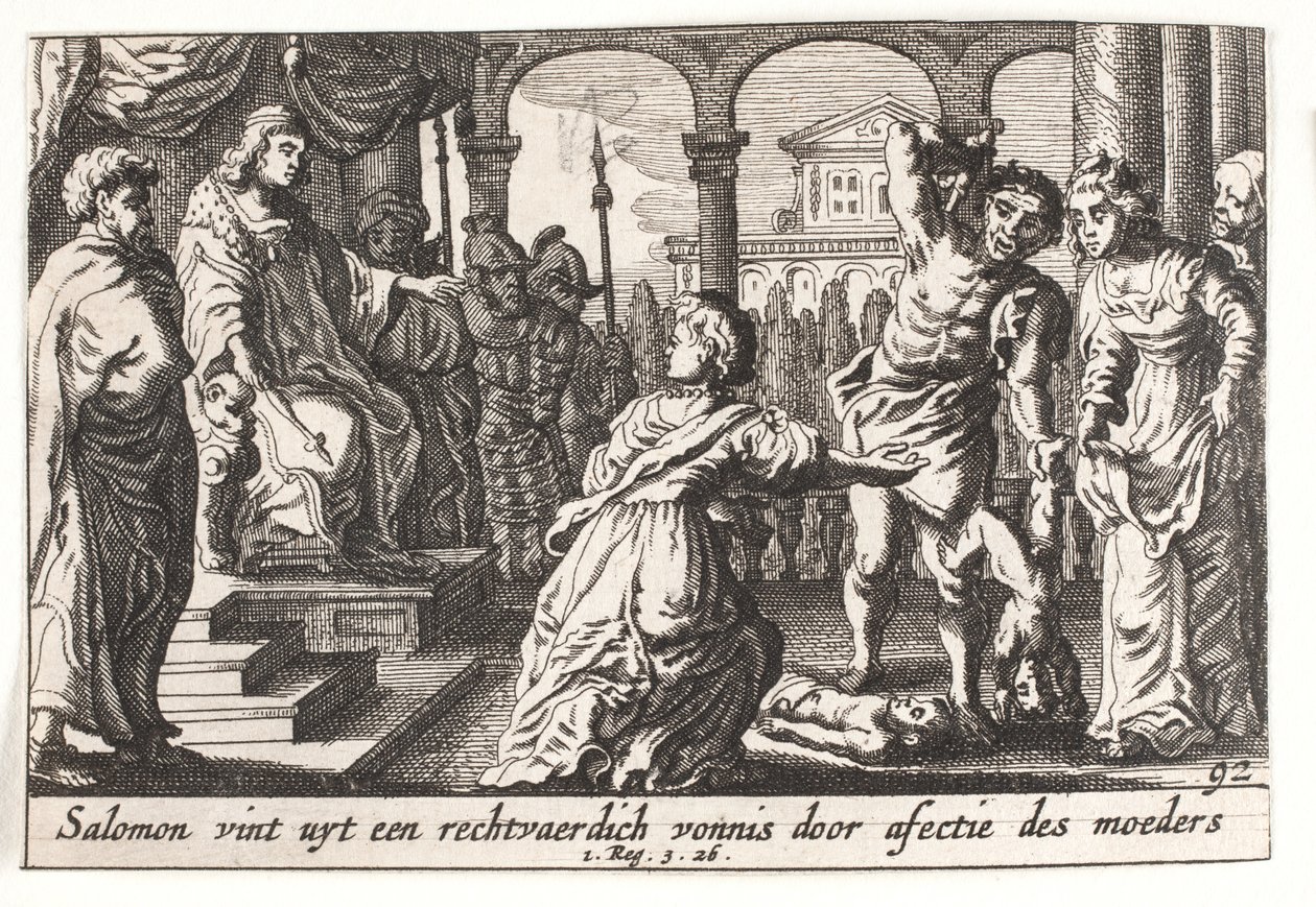 Het Oordeel van Salomo door Pieter Hendriksz. Schut