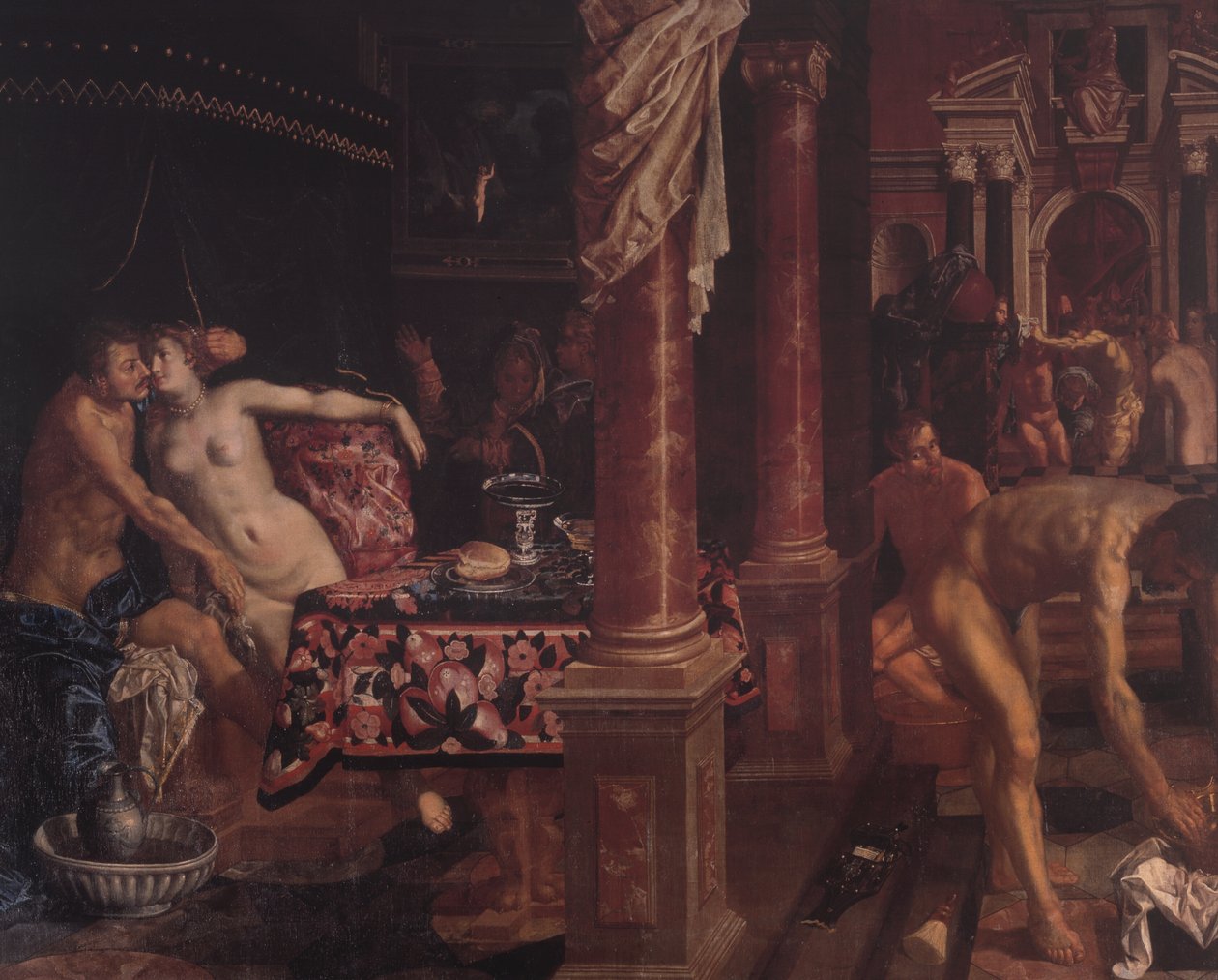 Een badhuis door Pieter Isaacsz