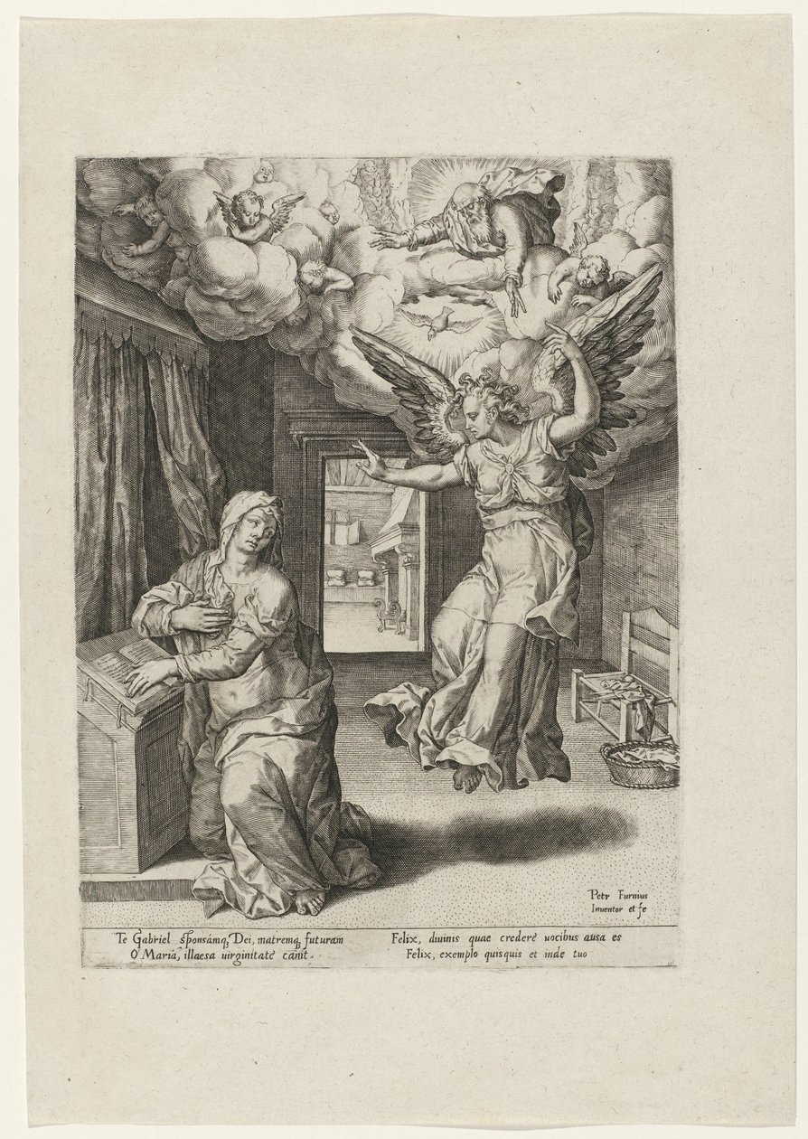 Annunciatie door Pieter Jalhea Furnius