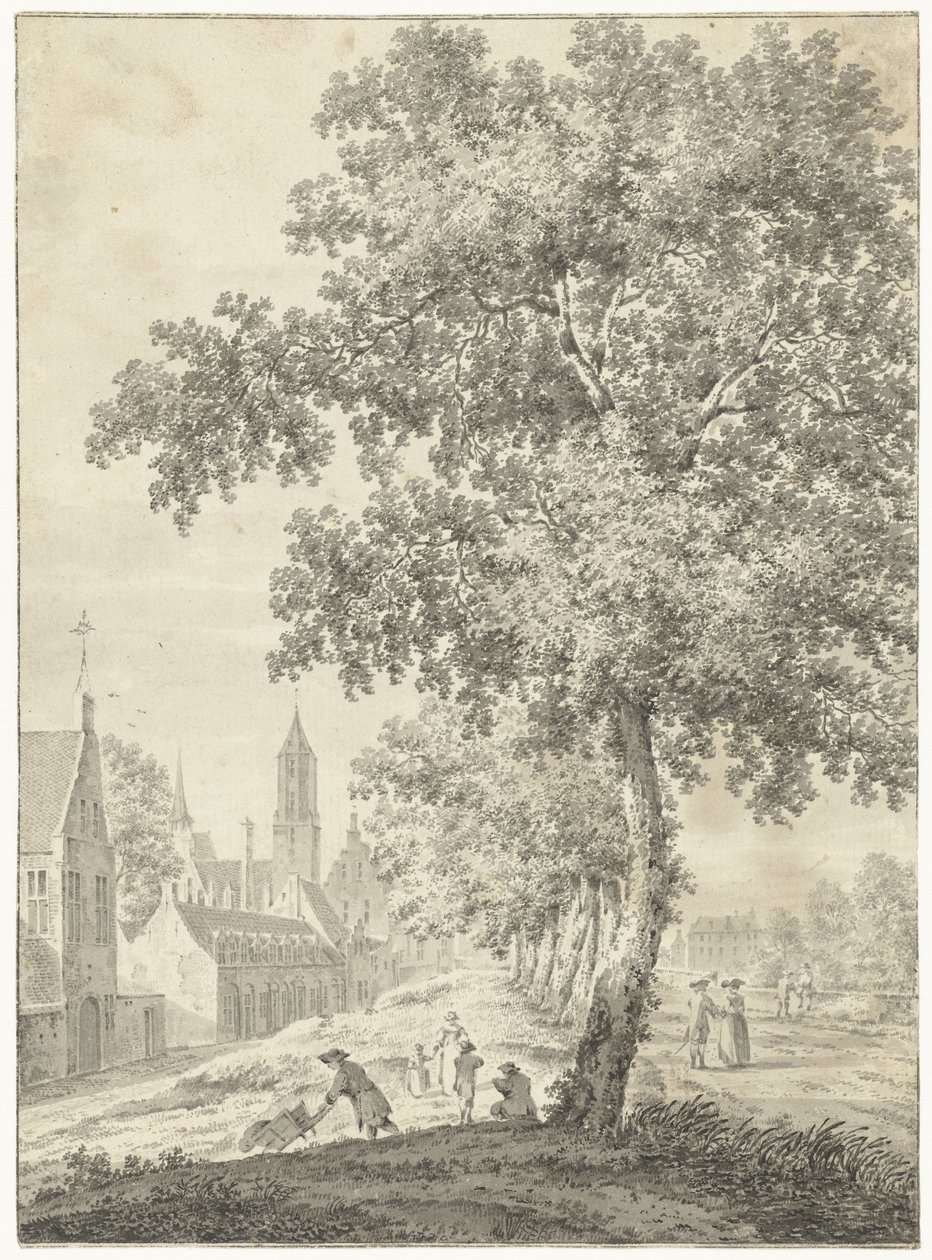 Aan de stadswal te Utrecht door Pieter Jan van Liender