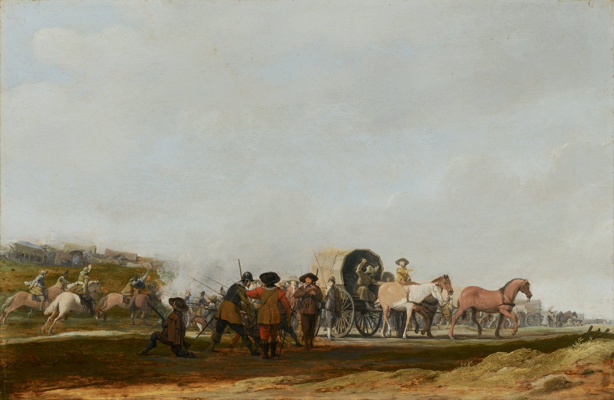 Hinderlaag op een legerkonvooi, 1631 door Pieter Jansz Post