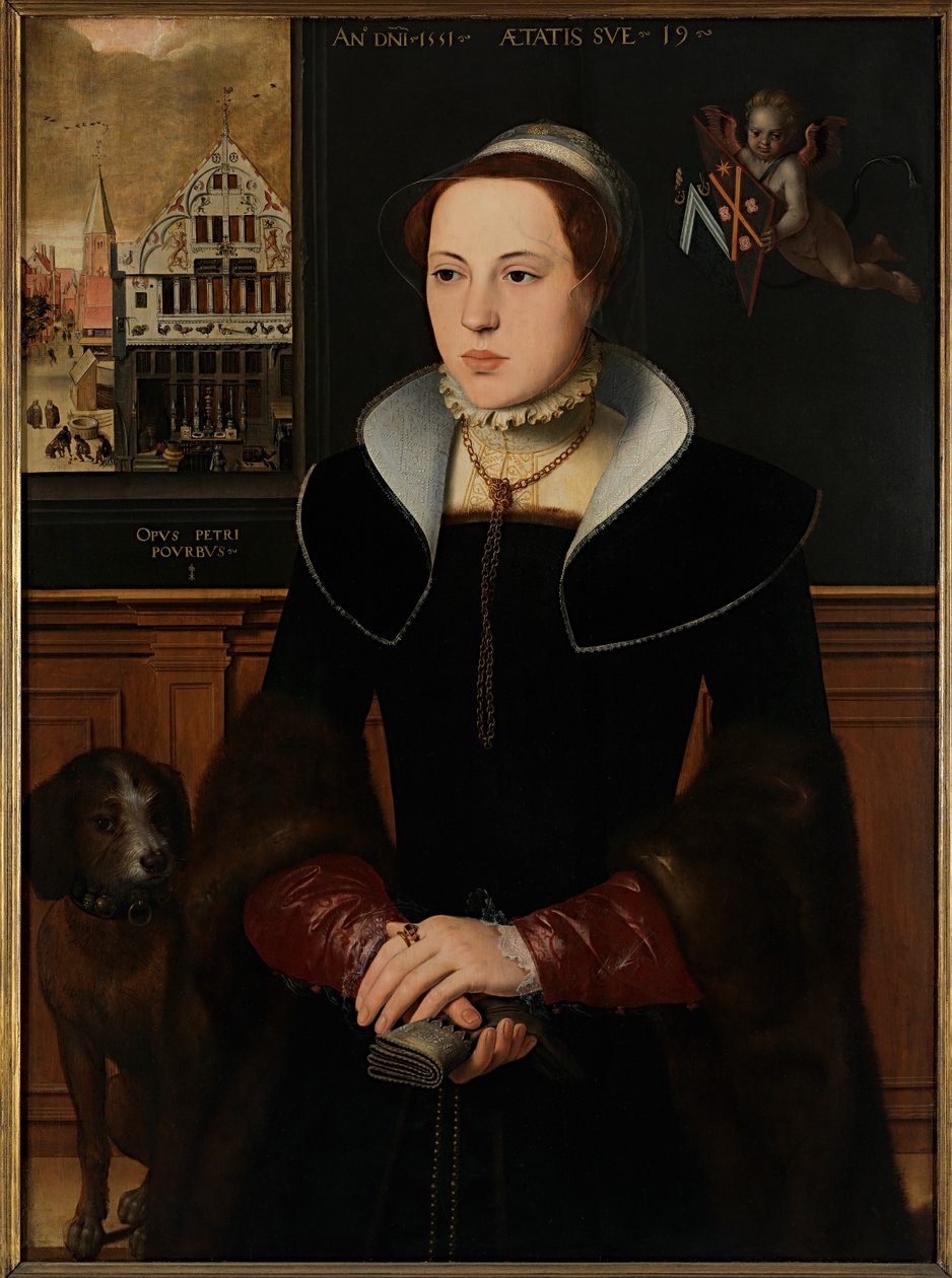 Portret van Jacquemyne Buuck door Pieter Jansz. Pourbus