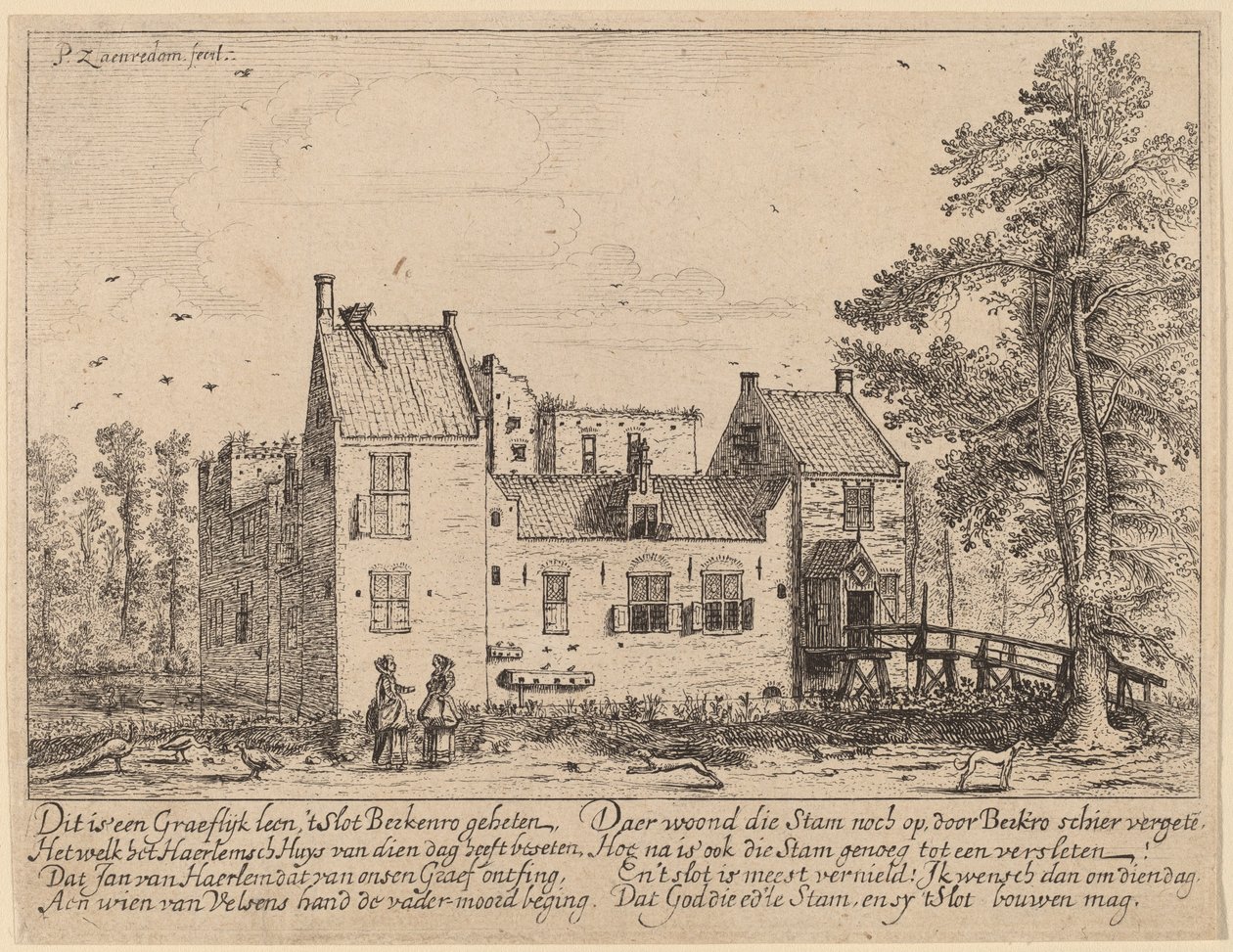 Kasteel Berkenrode door Pieter Jansz Saenredam