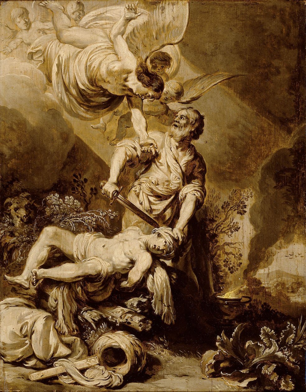 Het Offer van Abraham door Pieter Lastman