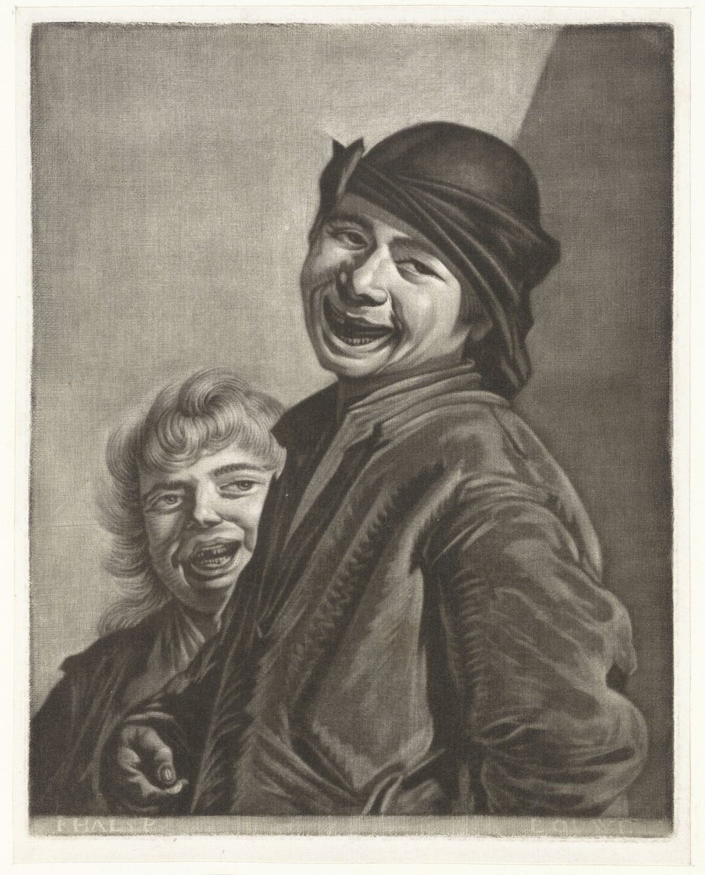 Twee lachende jongens door Pieter Louw