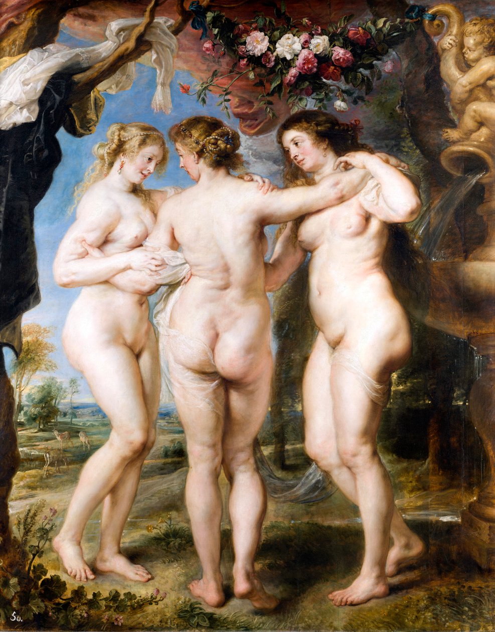 De drie Gratiën, ca. 1635 door Peter Paul Rubens