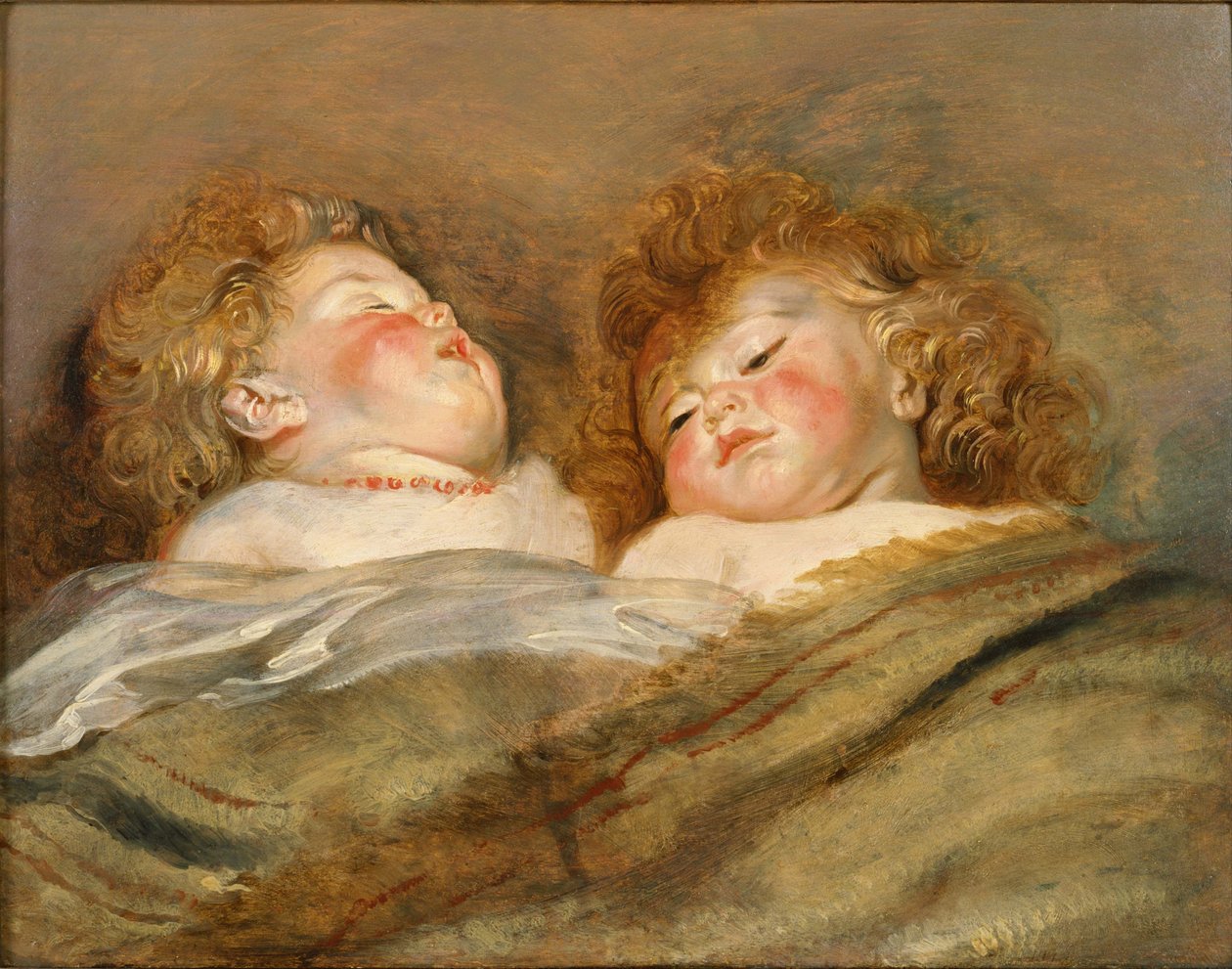 Twee slapende kinderen door Peter Paul Rubens