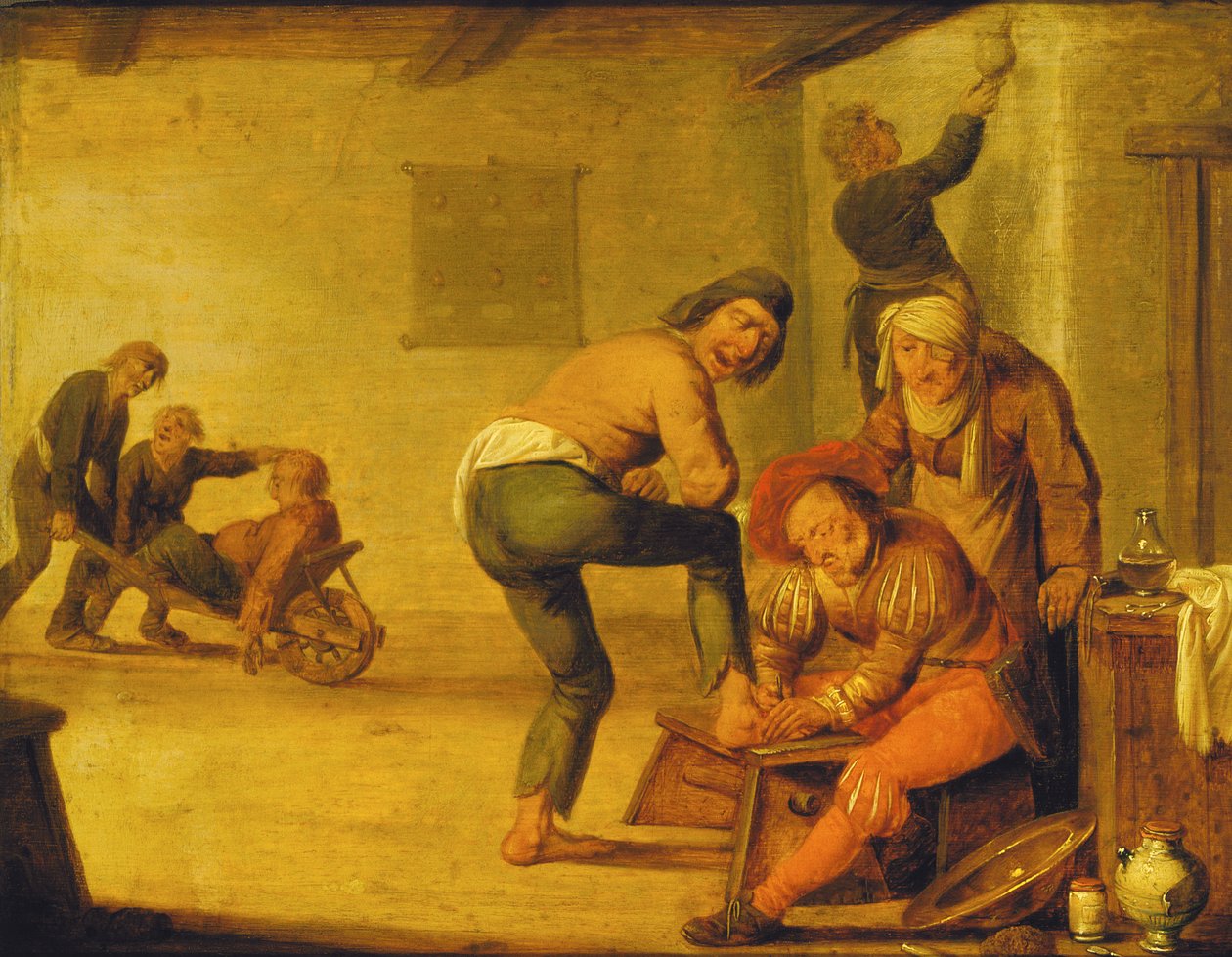 De dorpschirurg, 1633 door Pieter Quast