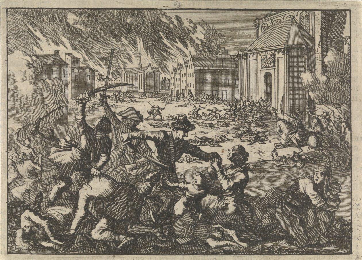 Plundering van Maagdenburg, 1698 door Pieter Van der Aa