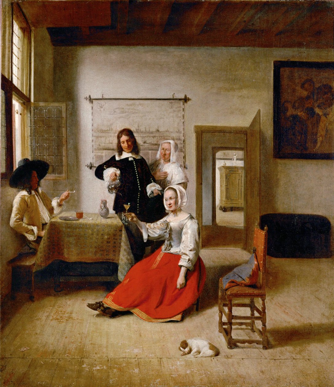De drinker ... door Pieter de (after) Hooch