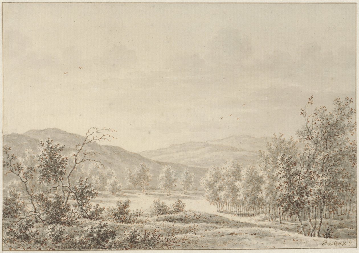 Heuvellandschap door Pieter de Goeje