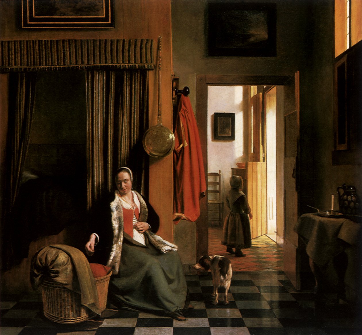 De Moeder, ca. 1661-63 door Pieter de Hooch