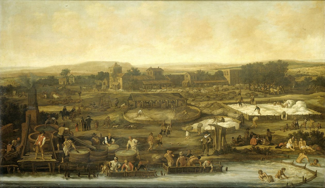 Wol maken door Pieter de Molijn