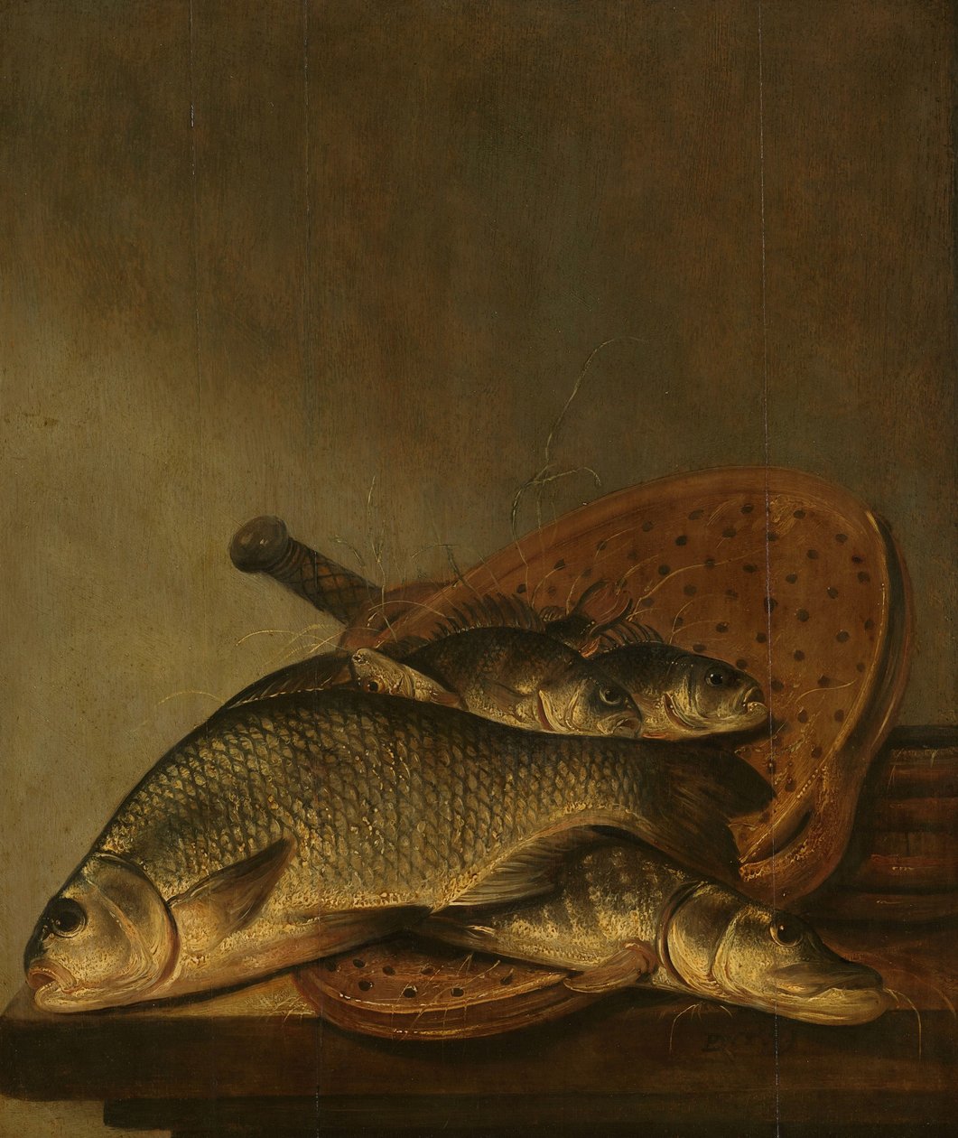 Stilleven met vis door Pieter de Putter