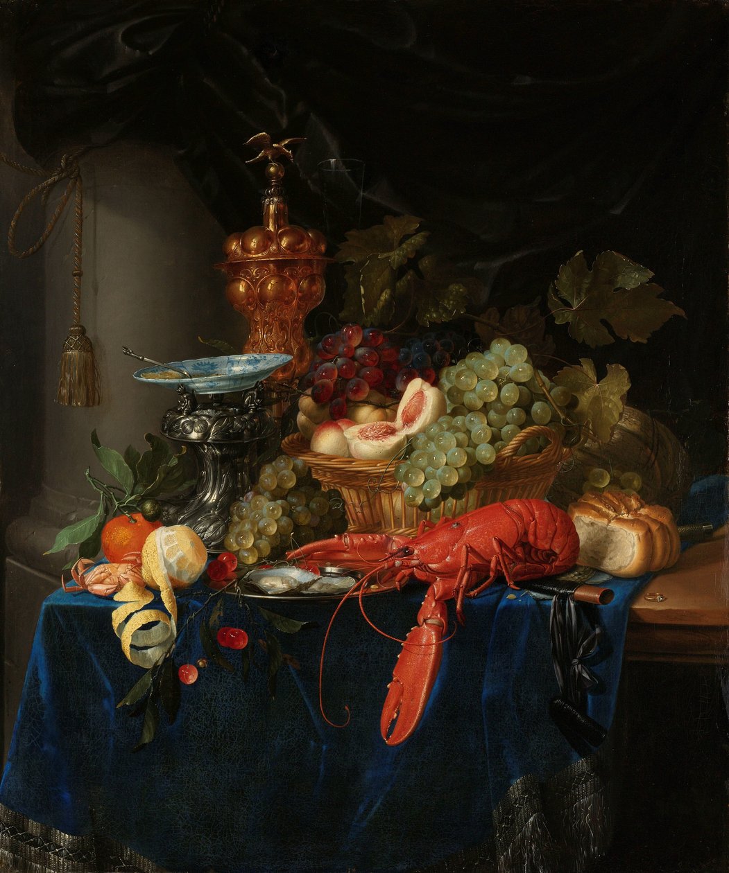Stilleven met gouden bokaal door Pieter de Ring