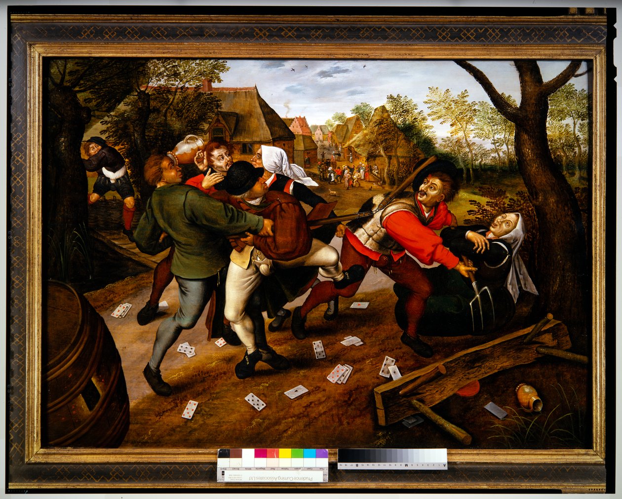 Ruzie tussen gokkers door Pieter the Younger Brueghel