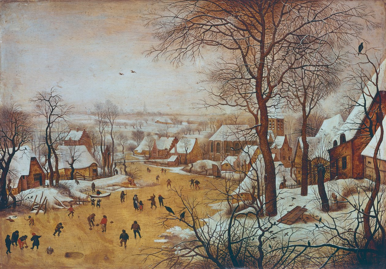Winterlandschap door Pieter the Younger Brueghel