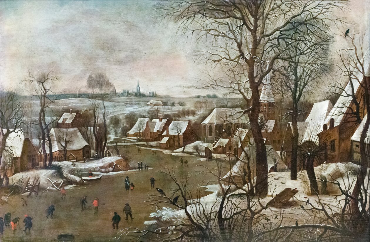 Winterlandschap door Pieter the Younger Brueghel