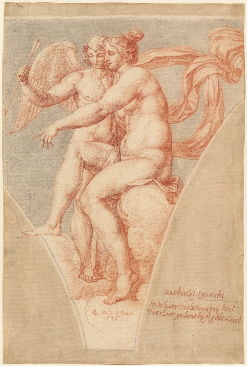 Venus en Cupido (naar Rafaël) door Pieter van Lint