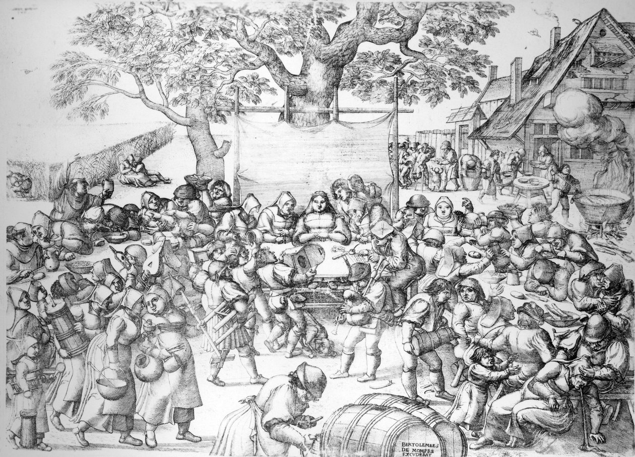 Het Bruiloftsfeest, 1560 door Pieter van der Borcht