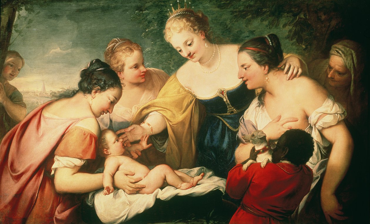Het vinden van Mozes door Pietro Liberi