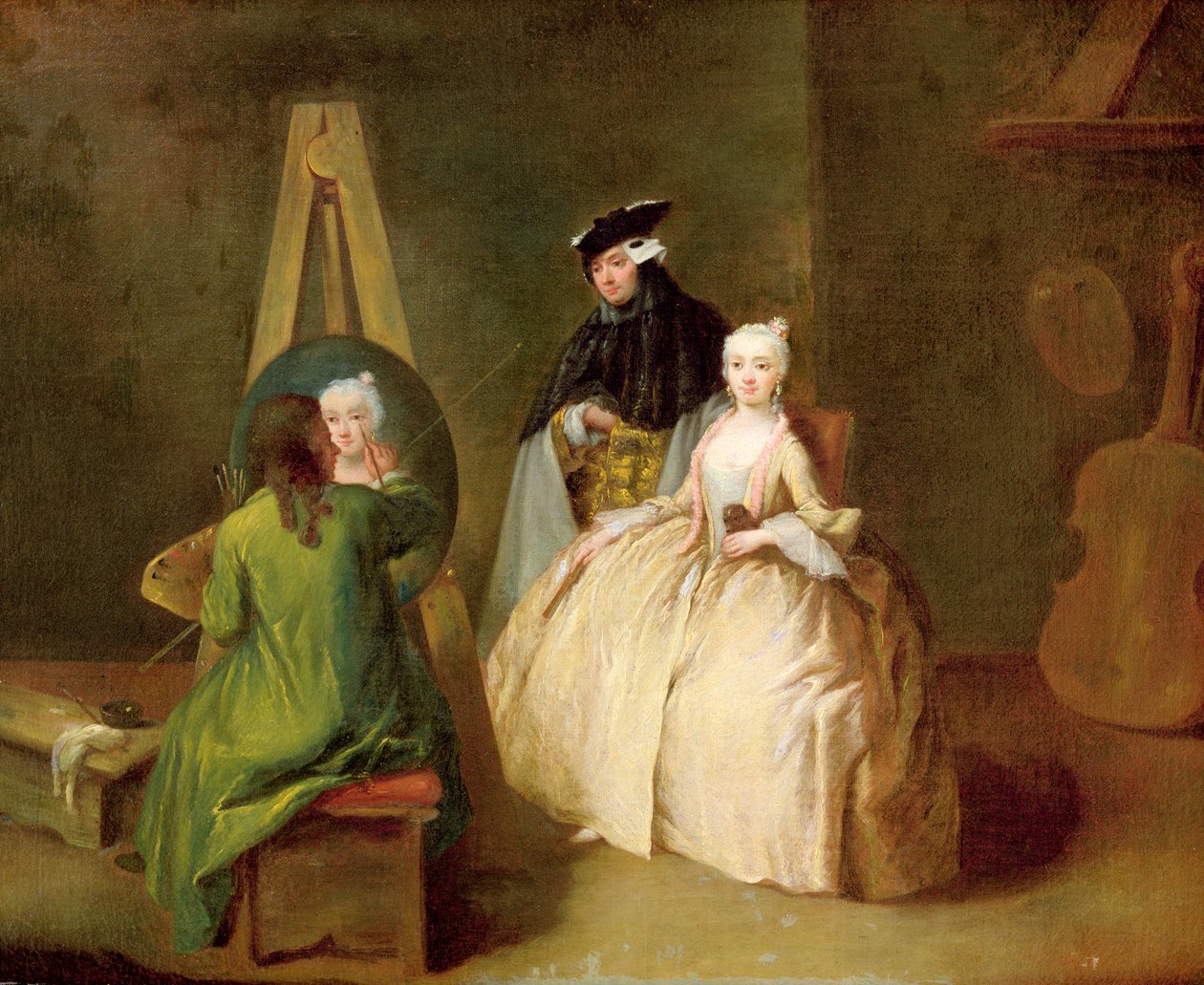 Het atelier van de kunstenaar, ca. 1746 door Pietro Longhi