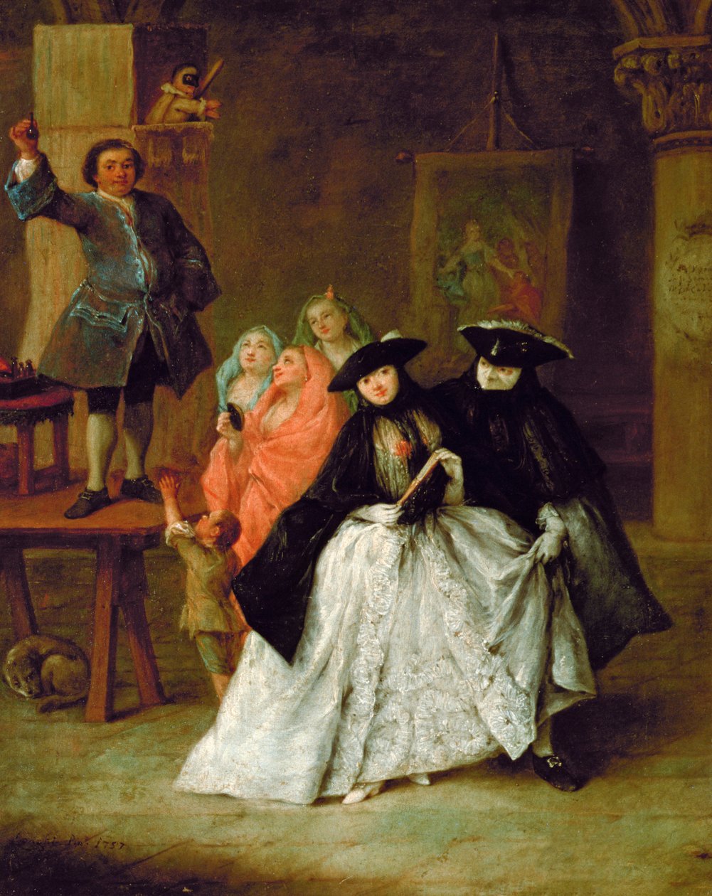 De Charlatan, 1757 door Pietro Longhi