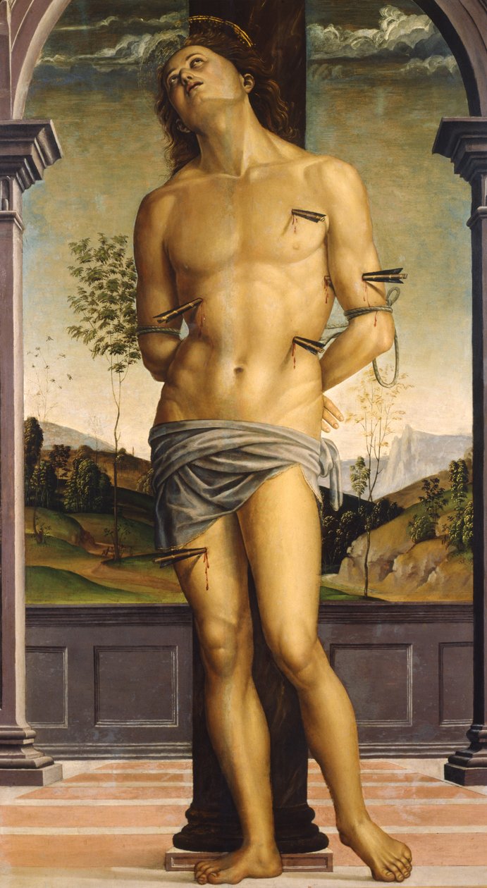 Sint Sebastiaan, ca. 1490 door Pietro Perugino