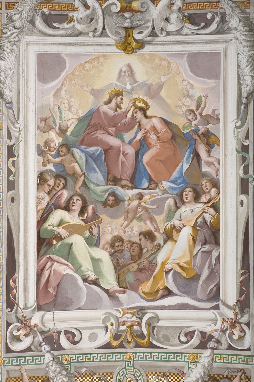 De Kroning van de Maagd Maria (detail) door Pietro Sorri