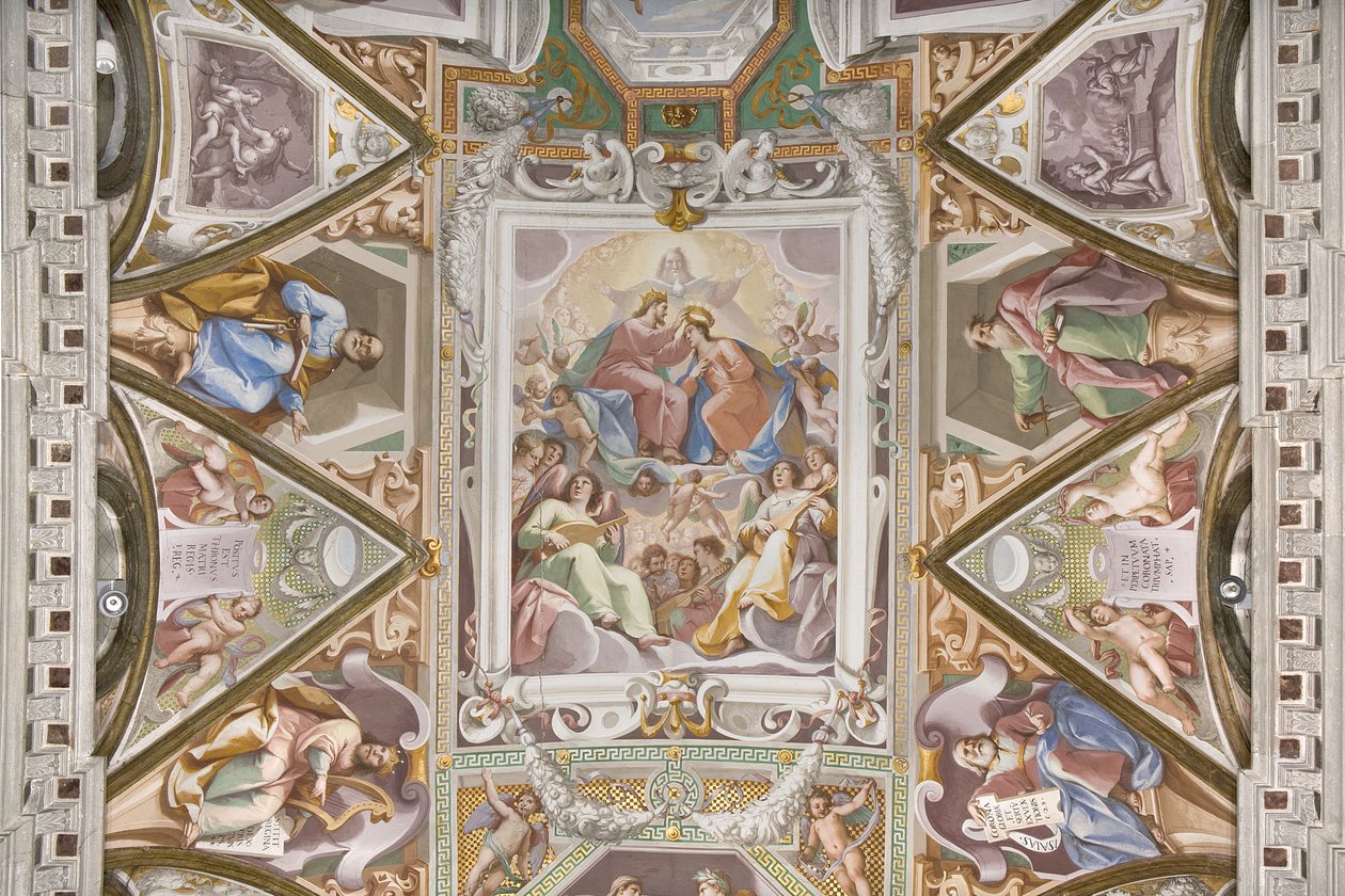 De Kroning van de Maagd Maria (detail) door Pietro Sorri