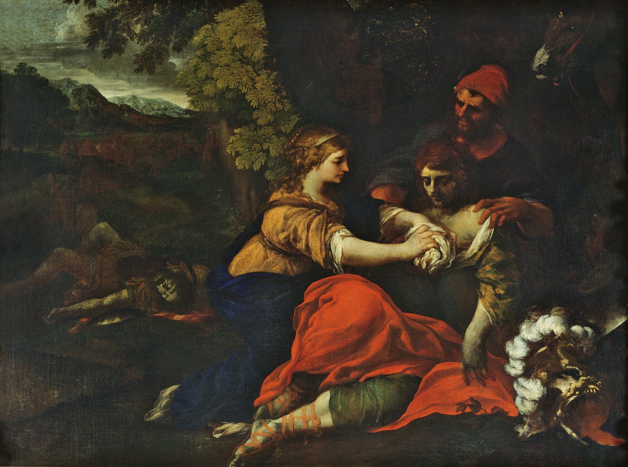 Tancred en Erminia, c.1640-45 door Pietro da Cortona