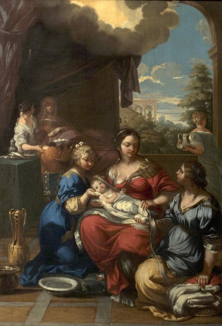 De geboorte van de Maagd door Pietro da Cortona