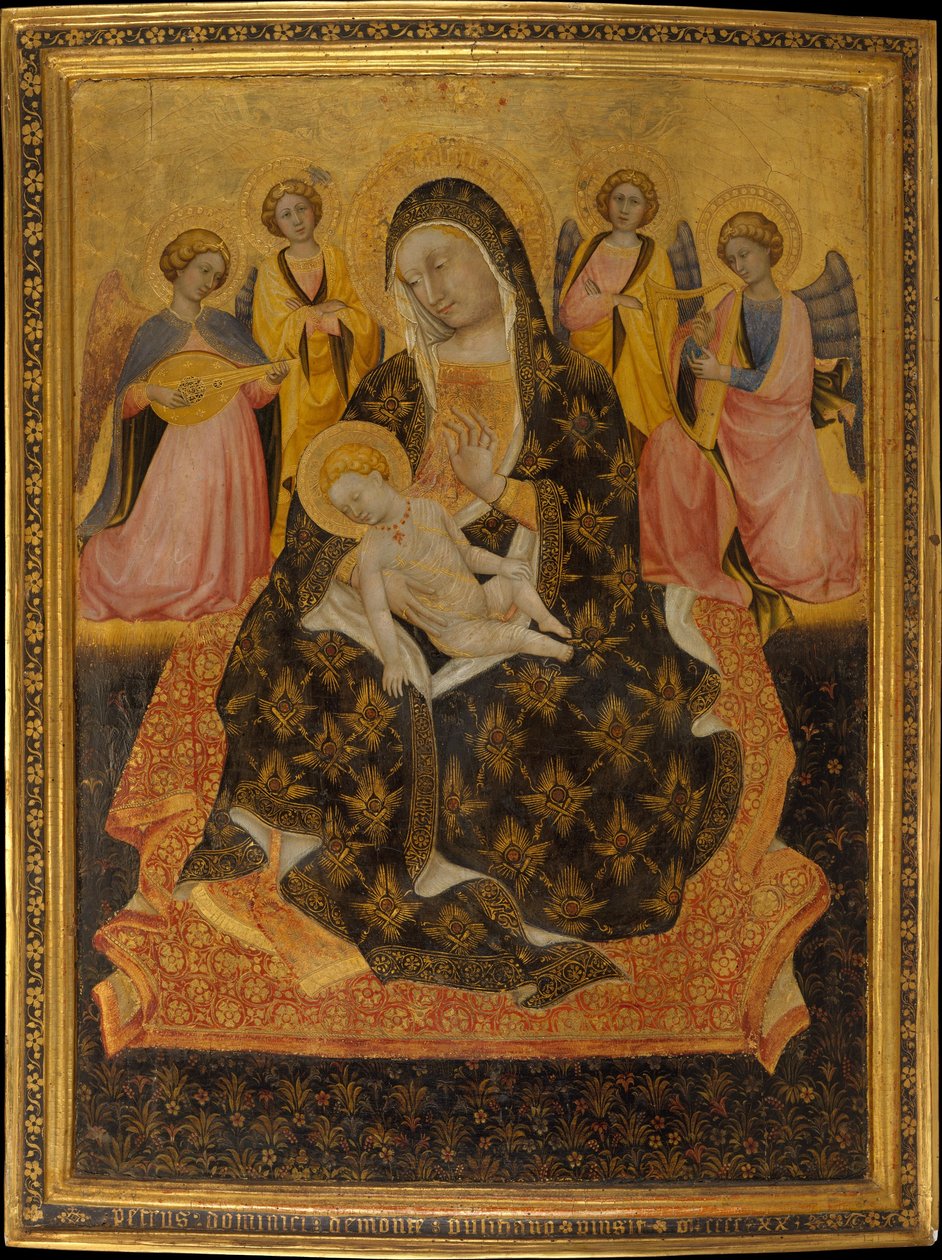 Madonna en kind met engelen door Pietro di Domenico da Montepulciano