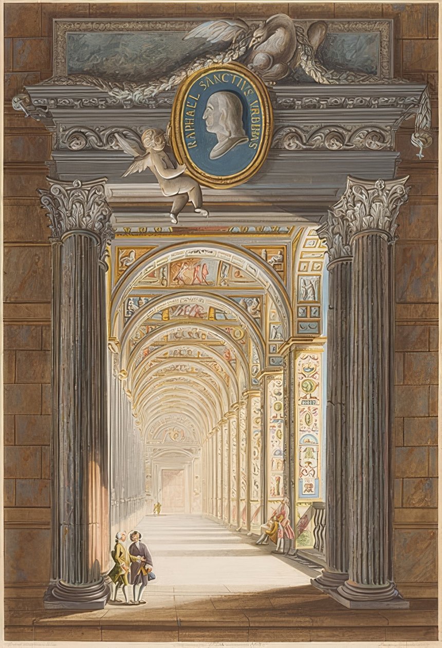 Perspectivisch uitzicht van de loggia