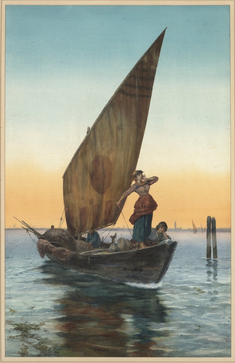 Het Canal Grande, Venetië door Pietro Gabrini