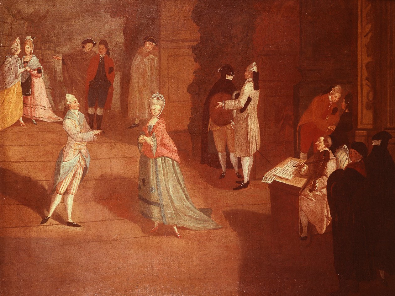 Dansrepetitie door Pietro Longhi