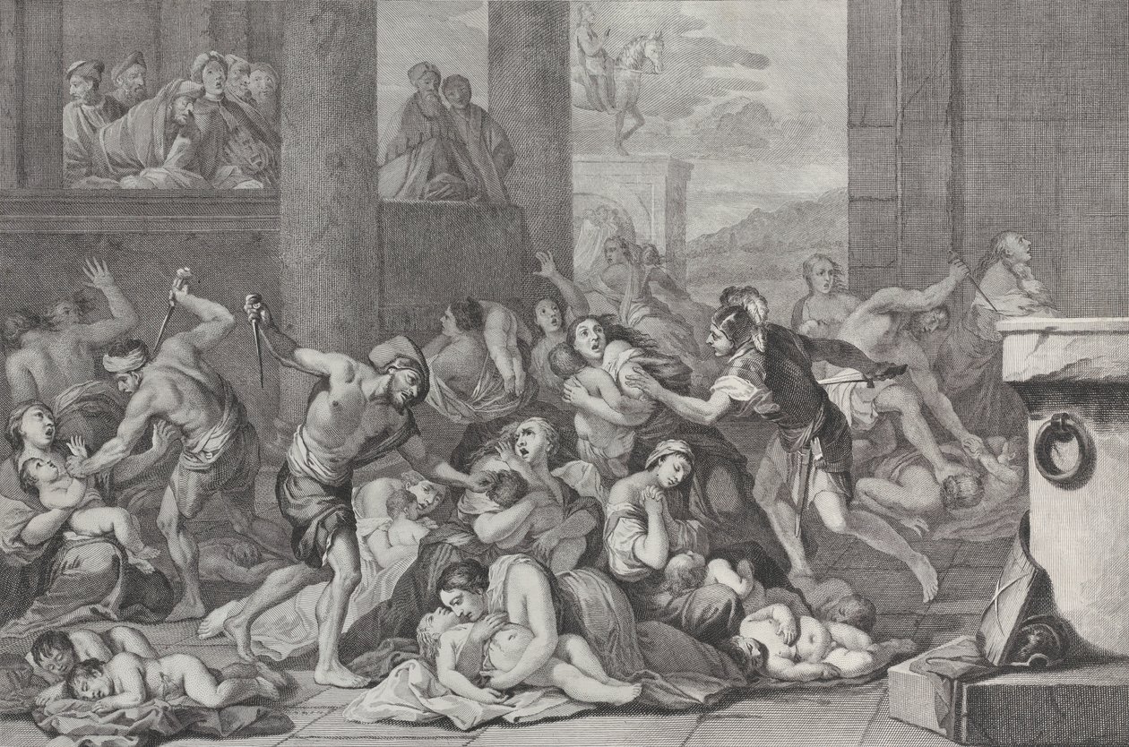 De Slachting van de Onschuldigen, 1730-50 door Pietro Monaco