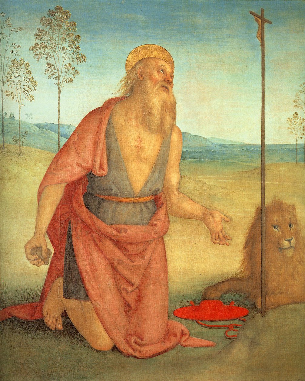 Sint Hiëronymus, ca. 1512 door Pietro Perugino