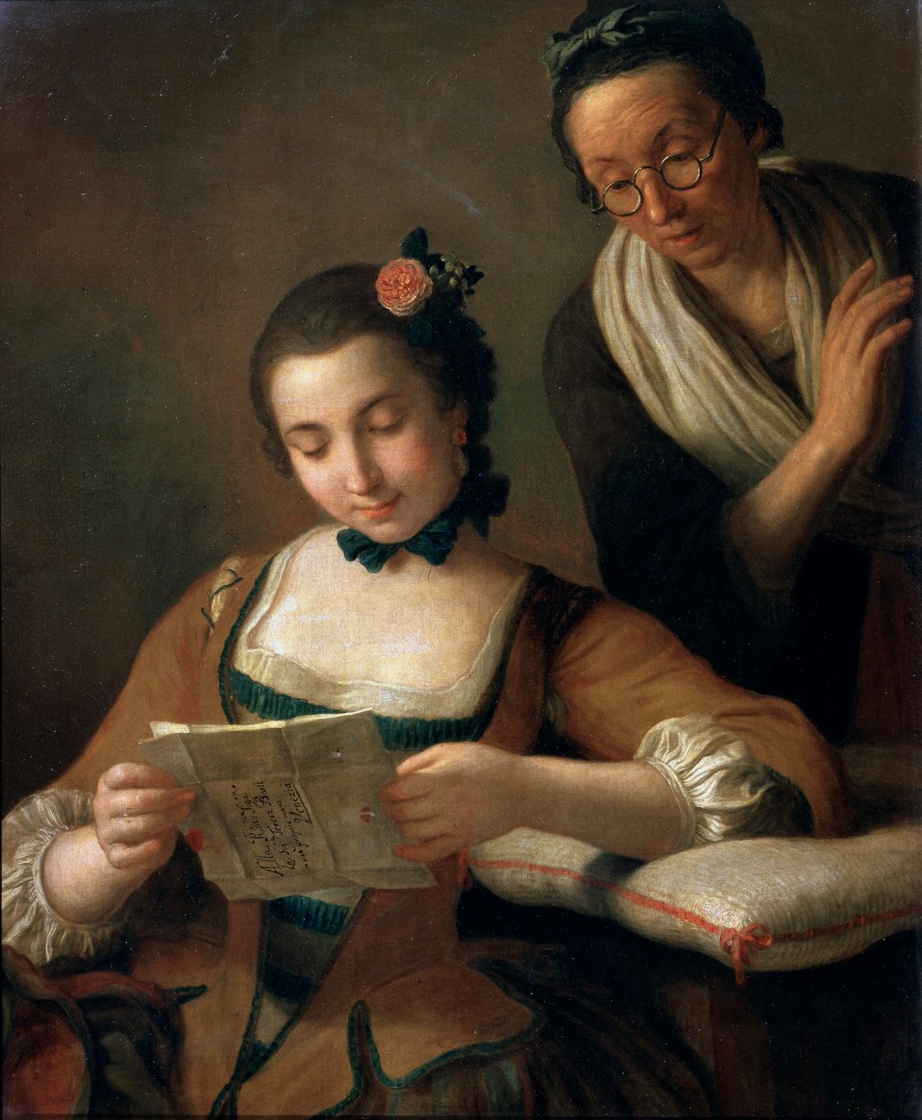 Lezen door Pietro Antonio Rotari