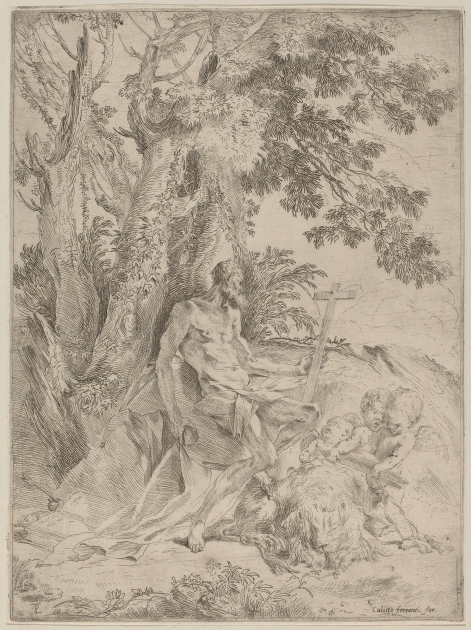 Sint Hiëronymus door Pietro Testa