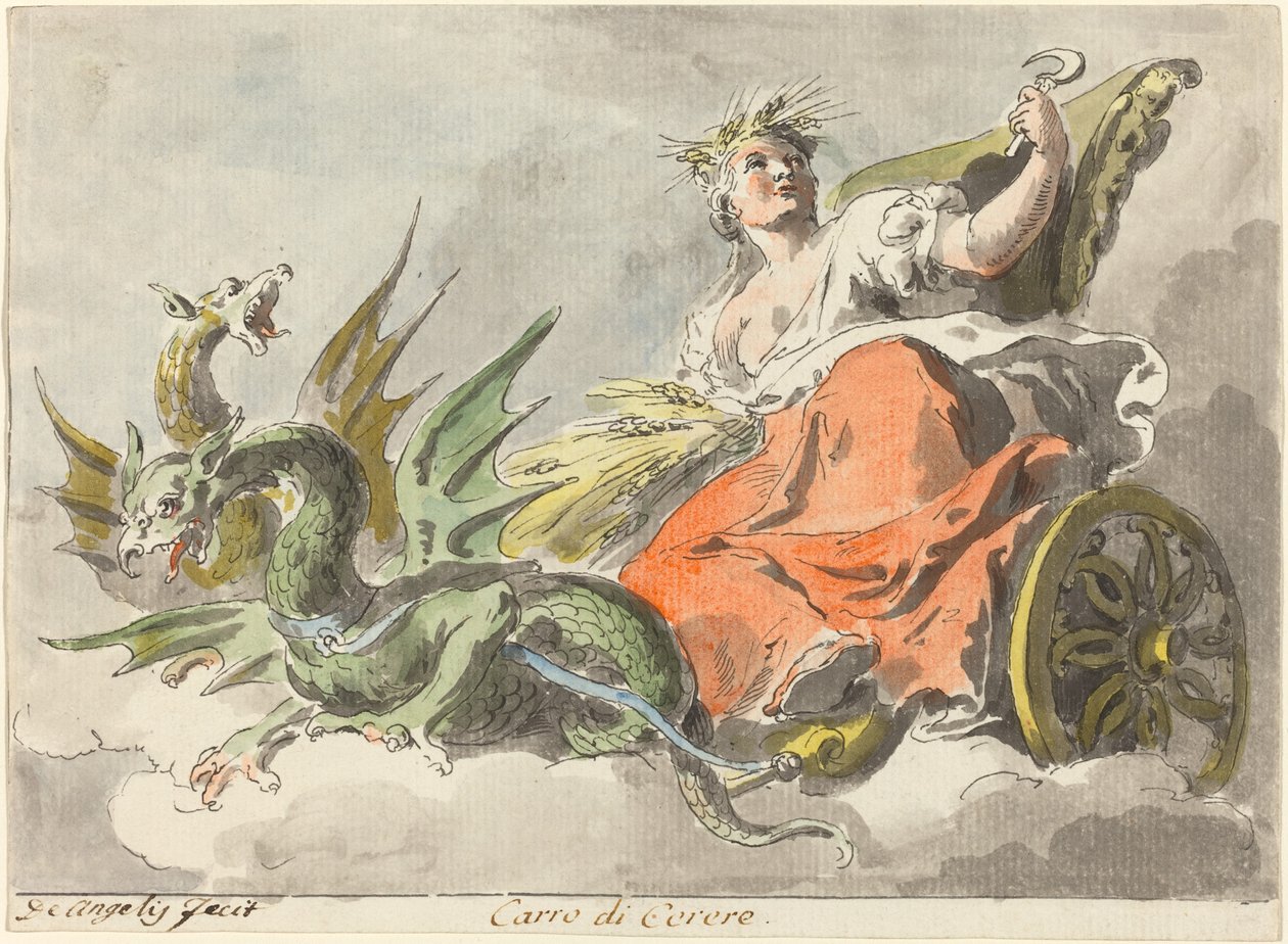 Carro di Cerere (wagen van Ceres) door Pietro de Angelis