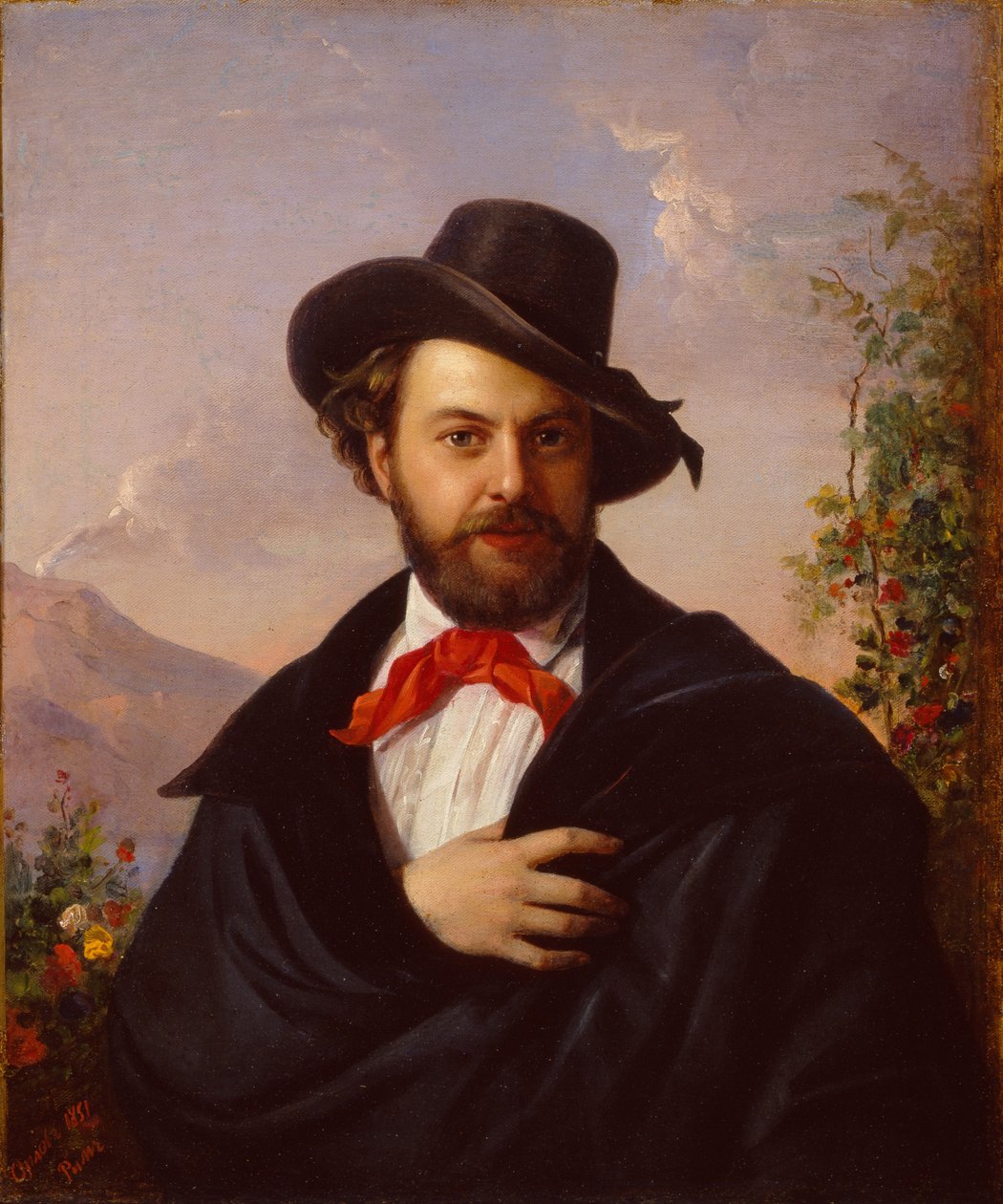 Zelfportret door Pimen Nikitich Orlov