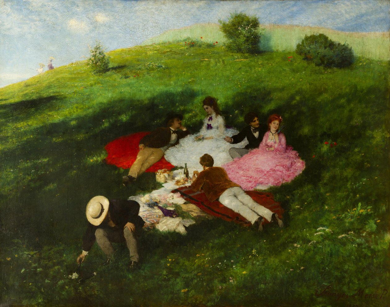 Picknick in mei door Pál Szinyei Merse