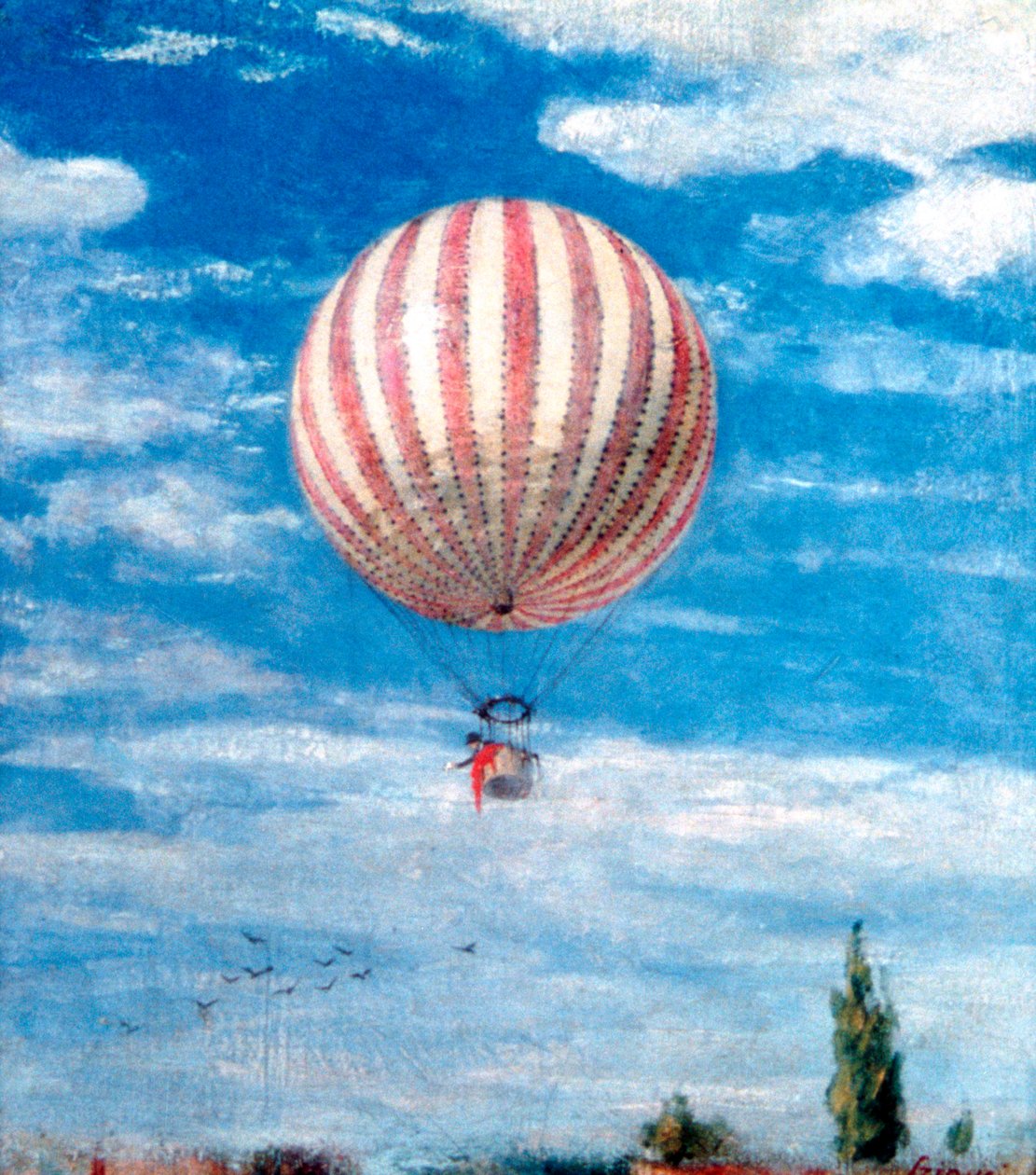Luchtballon, 1878 door Pál Szinyei Merse