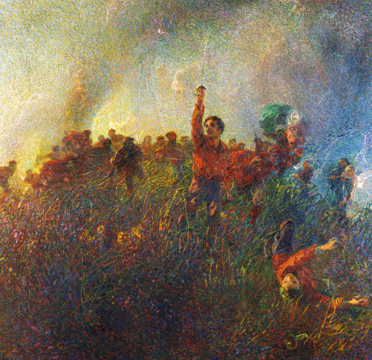 De Rode Voorhoede van Argonne door Plinio Nomellini