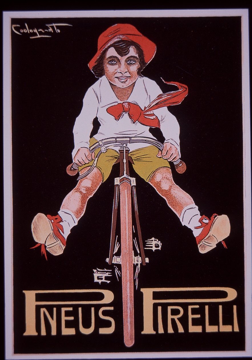 Pirelli fiets advertentie door Plinio Codognato